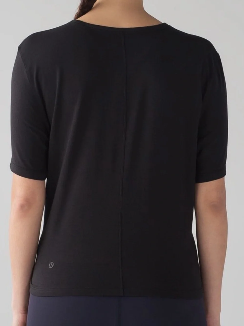 Lululemon Crescent T-Shirt Black Size 12 Casual Athleisure Tee